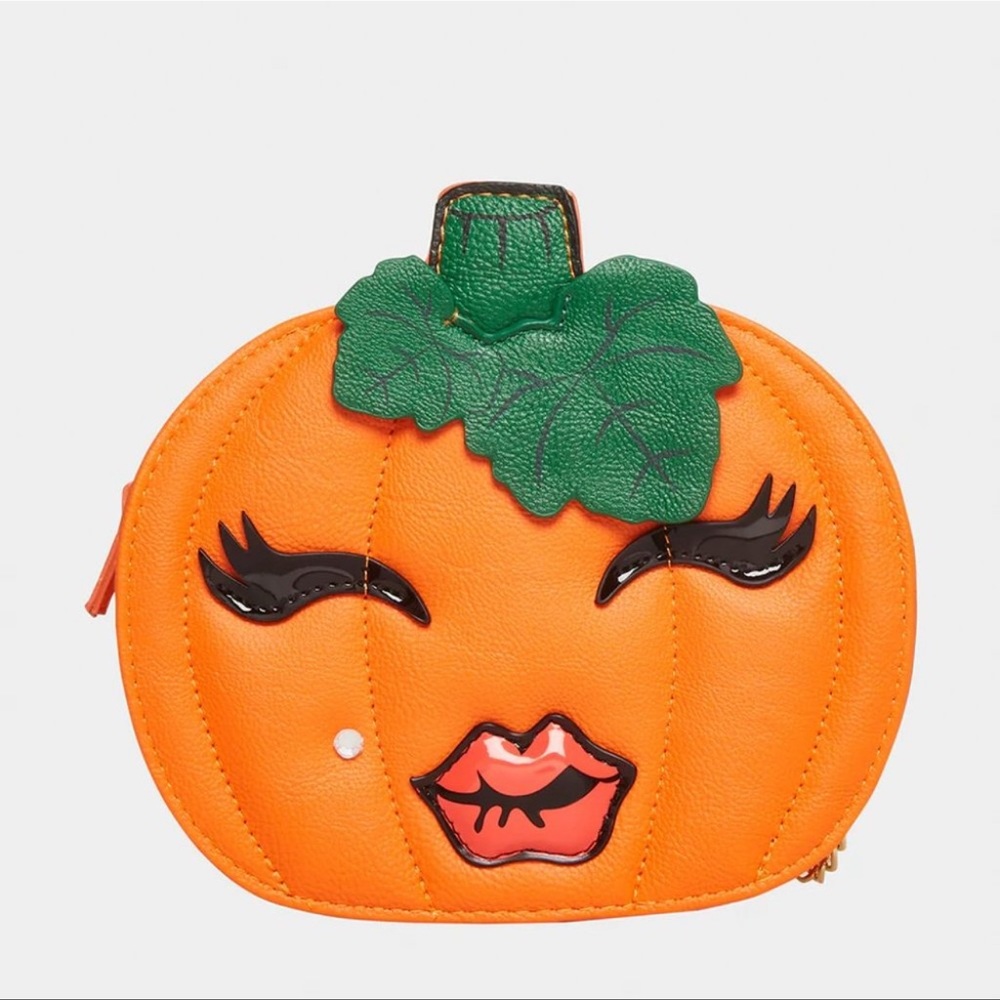 BETSEY JOHNSON Orange Pumpkin Kitsch Crossbody NWT